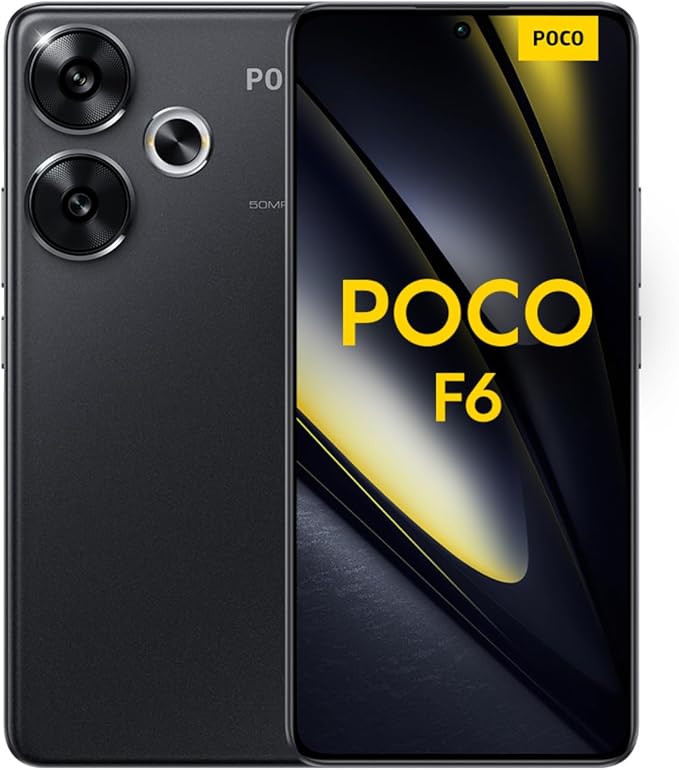 Xiaomi POCO F6 5G Mobile, Black (8GB Ram+256GB) | Snapdragon 8s Gen 3| 6.67" AMOLED 120Hz display | Triple Camera with OIS 50+8MP, 20MP Front camera