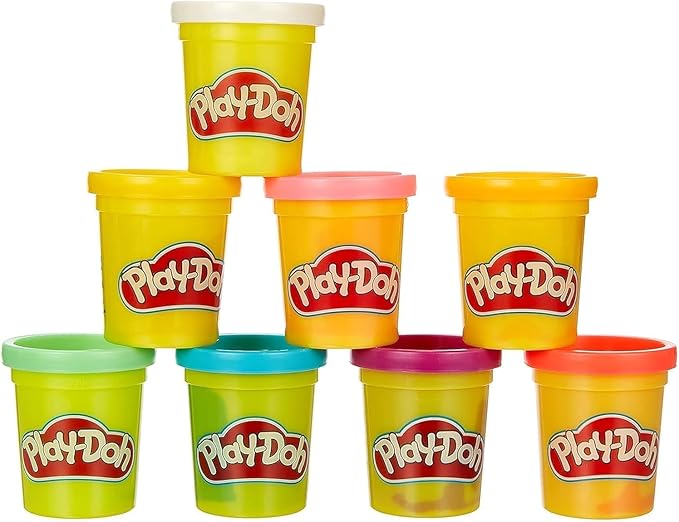 Play-Doh Rainbow Colors 8 Pack of 2-Ounce Cans, Play Doh Toys for 2 Years & Up, Arts and Crafts_Toys Kids