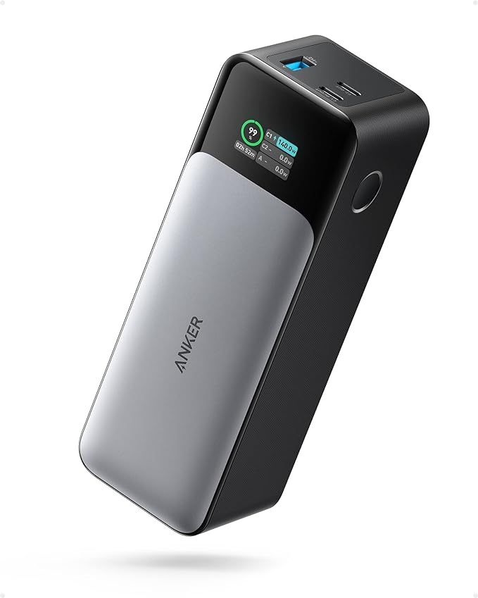 Anker Power Bank, (PowerCore 24,000mAh 3-Port Portable Charger with 140W Output, Smart Digital Display, Compatible with iPhone 15/14 Series