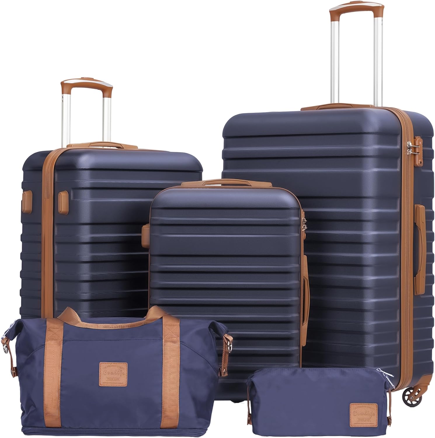 COOLIFE Suitcase Trolley Carry On Hand Cabin Luggage Hard Shell Travel Bag Lightweight with TSA Lock,