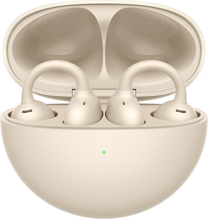 HUAWEI FreeClip, Groundbreaking Aesthetic Design, Feather-light Wearing, Open-ear Listening, AI Crystal-Clear Call, Long Battery Life, Dual-Device Connections, Beige